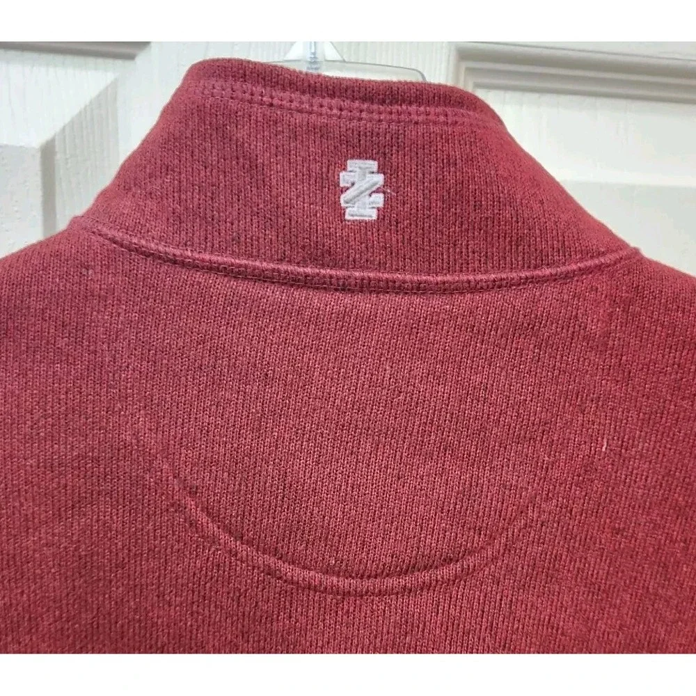 Izod Advantage 1/4 Zip Performance  Pullover Mens XL Red Stretch Sweater Top‎